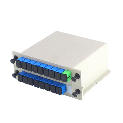 FTTH 1x16 LGX صندوق نوع الفاصل SC APC UPC الألياف البصرية PLC الفاصل ABS كاسيت التوصيل في نوع الفاصل وضع واحد
