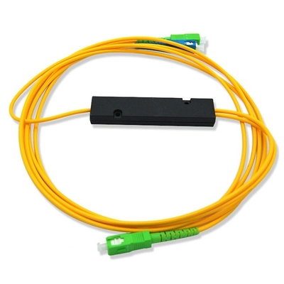 ABS PLC Fiber Optic Splitter 1x2 Sc Apc مع خسارة عائد منخفضة