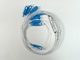 SCUPC PLC Mini Steel Tube Fiber Optical Splitter 8 Way White اللون